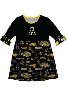 Vive La Fete Appalachian State Mountaineers Girls  Sandie Impressions Short Sleeve Dress