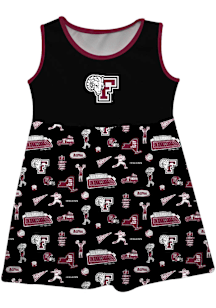 Vive La Fete Fordham Rams Girls Black Impressions Short Sleeve Dress