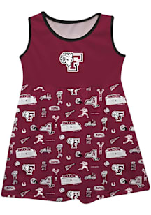 Vive La Fete Fordham Rams Girls Maroon Impressions Short Sleeve Dress