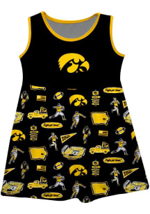 Girls Iowa Hawkeyes  Vive La Fete Impressions Short Sleeve Dress