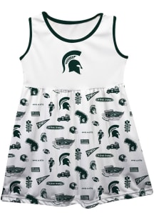 Girls Michigan State Spartans White Vive La Fete Impressions Short Sleeve Dress