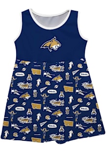 Vive La Fete Montana State Bobcats Girls Blue Impressions Short Sleeve Dress