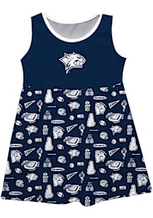 Vive La Fete New Hampshire Wildcats Girls Blue Impressions Short Sleeve Dress