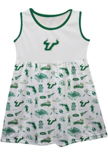 Vive La Fete South Florida Bulls Girls White Impressions Short Sleeve Dress