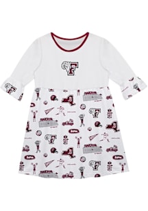 Vive La Fete Fordham Rams Girls White Impressions Short Sleeve Dress