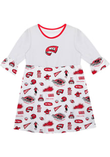 Vive La Fete Western Kentucky Hilltoppers Girls White Impressions Short Sleeve Dress