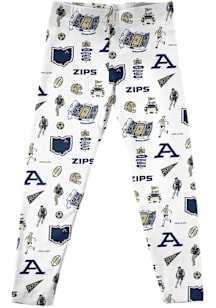 Vive La Fete Akron Zips Infant Girls White Impressions Bottoms Leggings