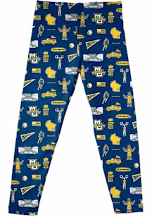 Vive La Fete Marquette Golden Eagles Infant Girls Navy Blue Impressions Bottoms Leggings