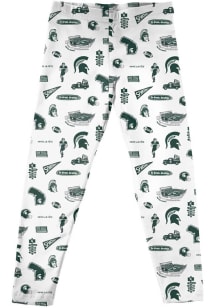 Infant Girls Michigan State Spartans White Vive La Fete Impressions Bottoms Leggings