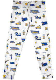 Infant Girls Pitt Panthers White Vive La Fete Impressions Bottoms Leggings