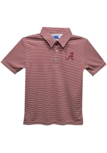 Vive La Fete Alabama Crimson Tide Toddler Red Pencil Stripe Short Sleeve Polo Shirt