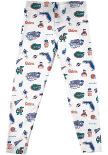 Vive La Fete Florida Gators Infant Girls White Impressions Bottoms Leggings