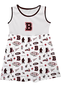 Vive La Fete Brown Bears Baby Girls White Impressions Short Sleeve Dress