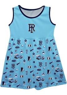 Vive La Fete Rhode Island Rams Baby Girls Light Blue Impressions Short Sleeve Dress