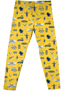 Vive La Fete Marquette Golden Eagles Toddler Gold Impressions Bottoms Leggings