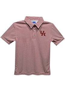 Vive La Fete Houston Cougars Toddler Red Pencil Stripe Short Sleeve Polo Shirt
