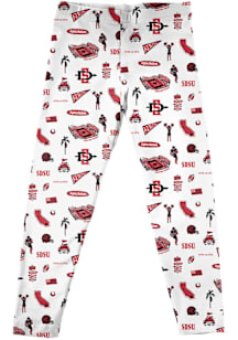 Vive La Fete San Diego State Aztecs Toddler White Impressions Bottoms Leggings