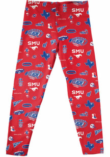 Vive La Fete SMU Mustangs Toddler Red Impressions Bottoms Leggings