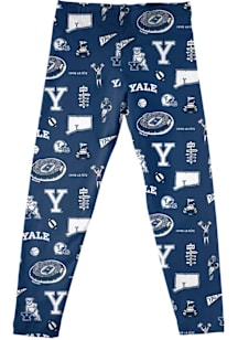 Vive La Fete Yale Bulldogs Toddler Navy Blue Impressions Bottoms Leggings