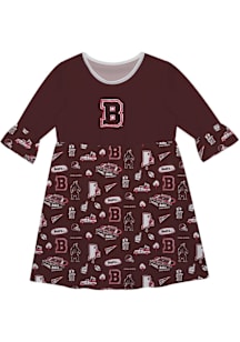 Vive La Fete Brown Bears Toddler Brown Impressions Long Sleeve Dress