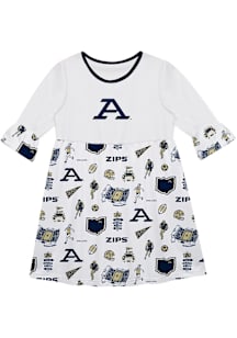 Vive La Fete Akron Zips Toddler White Impressions Long Sleeve Dress