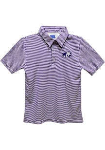 Vive La Fete North Alabama Lions Toddler Purple Pencil Stripe Short Sleeve Polo Shirt