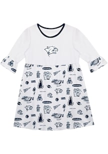 Vive La Fete New Hampshire Wildcats Toddler White Impressions Long Sleeve Dress