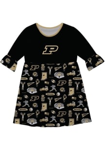 Toddler Purdue Boilermakers  Vive La Fete Impressions Long Sleeve Dress