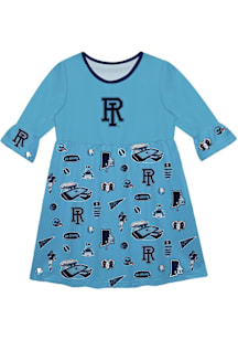 Vive La Fete Rhode Island Rams Toddler Light Blue Impressions Long Sleeve Dress