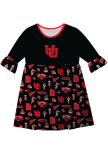 Vive La Fete Utah Utes Toddler  Impressions Long Sleeve Dress