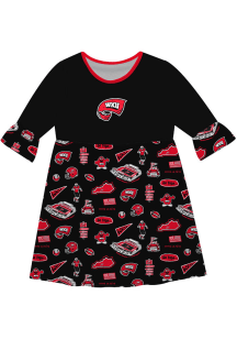 Vive La Fete Western Kentucky Hilltoppers Toddler  Impressions Long Sleeve Dress