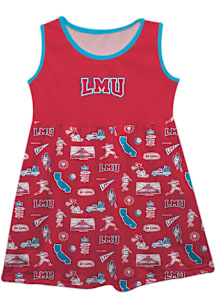 Vive La Fete Loyola Marymount Lions Toddler Girls Red Impressions Short Sleeve Dress
