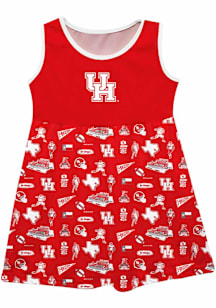 Vive La Fete Houston Cougars Toddler Girls Red Impressions Short Sleeve Dress