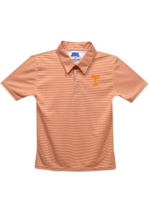 Vive La Fete Tennessee Volunteers Toddler Orange Pencil Stripe Short Sleeve Polo Shirt