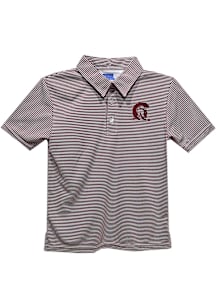 Vive La Fete U of A at Little Rock Trojans Toddler Maroon Pencil Stripe Short Sleeve Polo Shirt