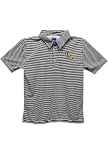 Vive La Fete UCF Knights Toddler Black Pencil Stripe Short Sleeve Polo Shirt