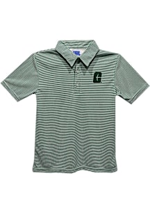 Vive La Fete UNCC 49ers Toddler Green Pencil Stripe Short Sleeve Polo Shirt