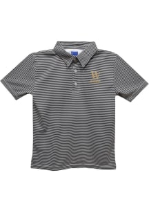 Vive La Fete Wofford Terriers Toddler Black Pencil Stripe Short Sleeve Polo Shirt