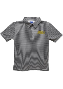 Alabama State Hornets Youth Black Pencil Stripe Short Sleeve Polo Shirt