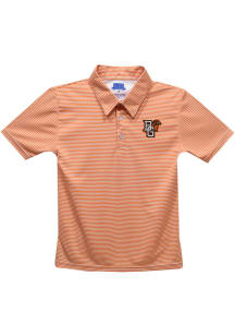 Bowling Green Falcons Youth Orange Pencil Stripe Short Sleeve Polo Shirt
