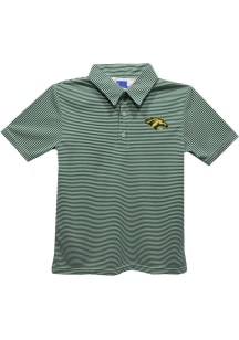 Cal Poly Mustangs Youth Green Pencil Stripe Short Sleeve Polo Shirt