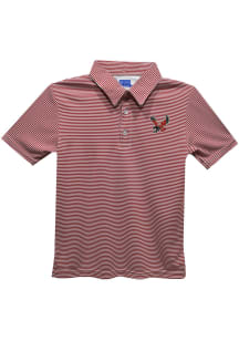 Eastern Washington Eagles Youth Red Pencil Stripe Short Sleeve Polo Shirt