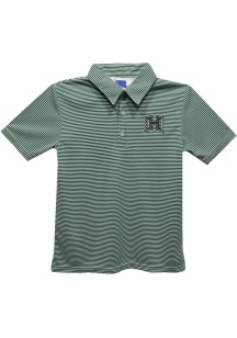 Hawaii Warriors Youth Green Pencil Stripe Short Sleeve Polo Shirt