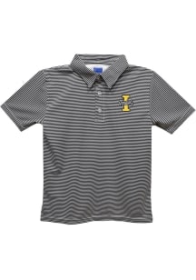 Idaho Vandals Youth Black Pencil Stripe Short Sleeve Polo Shirt
