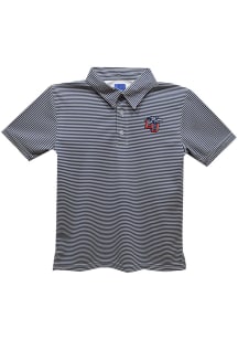 Liberty Flames Youth Navy Blue Pencil Stripe Short Sleeve Polo Shirt