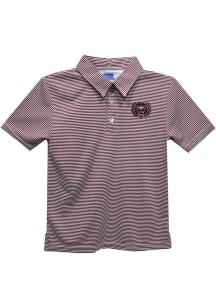 Missouri State Bears Youth Maroon Pencil Stripe Short Sleeve Polo Shirt