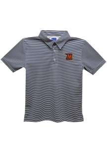 Morgan State Bears Youth Navy Blue Pencil Stripe Short Sleeve Polo Shirt