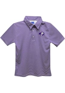 North Alabama Lions Youth Purple Pencil Stripe Short Sleeve Polo Shirt