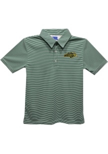 North Dakota State Bison Youth Green Pencil Stripe Short Sleeve Polo Shirt