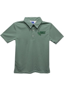 North Texas Mean Green Youth Green Pencil Stripe Short Sleeve Polo Shirt